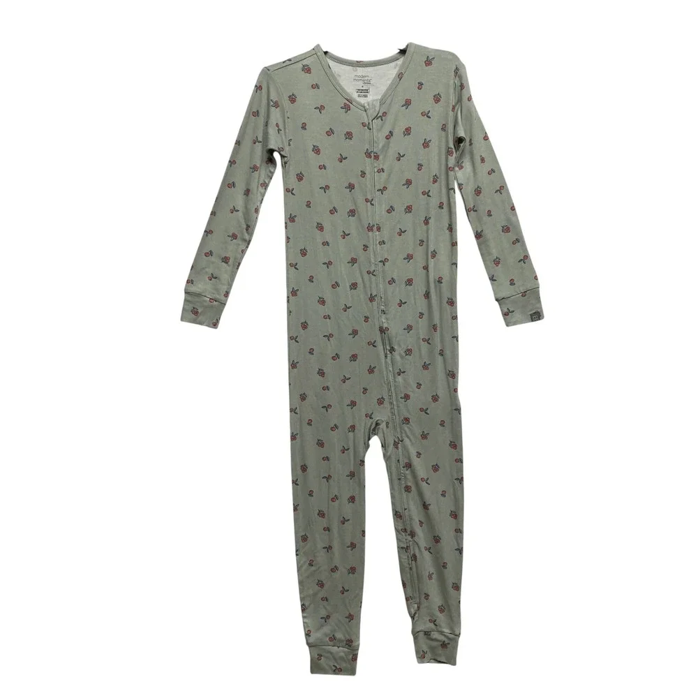 Modern Moments by Gerber Toddler Girls 2pc‎ Set Cherry Bows Sage Cream 5T NWt